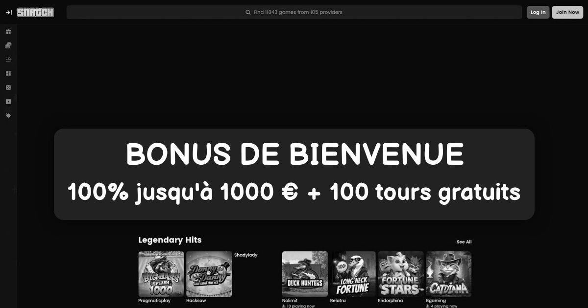 Snatch Casino welcome bonus