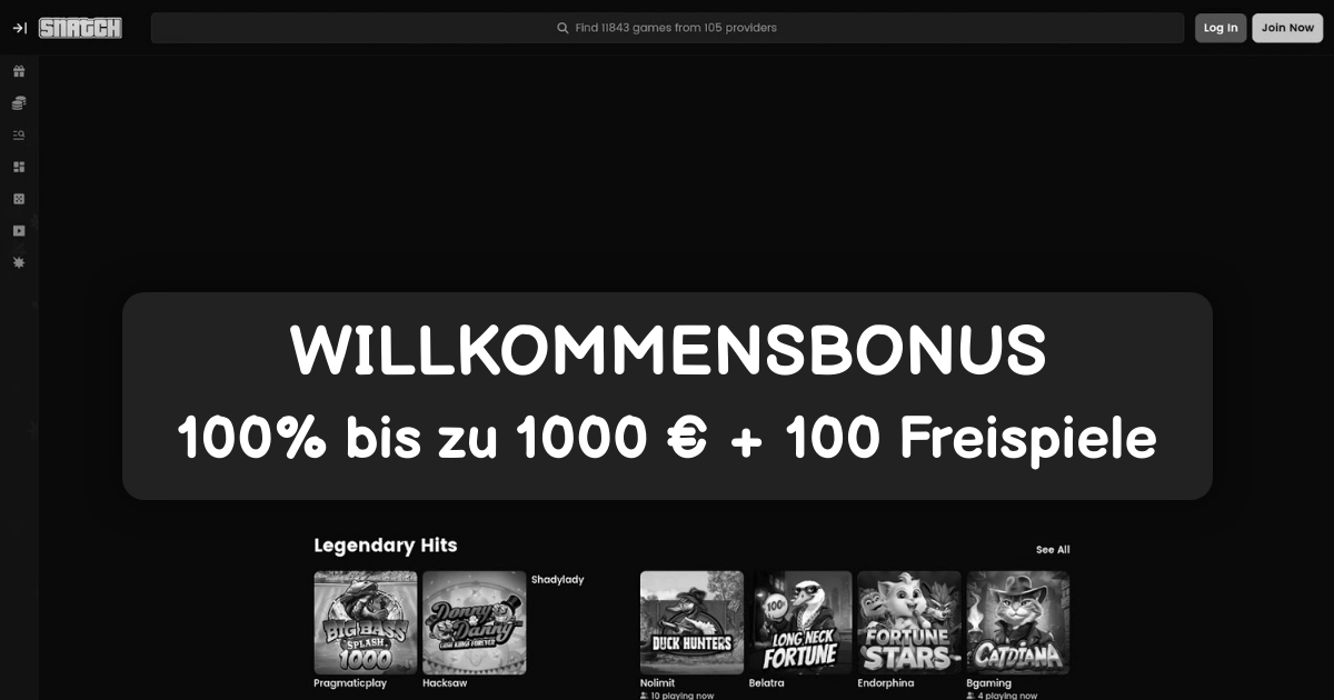 Snatch Casino welcome bonus