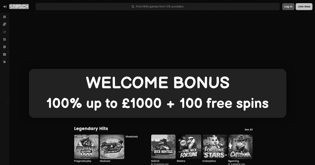 Snatch Casino welcome bonus